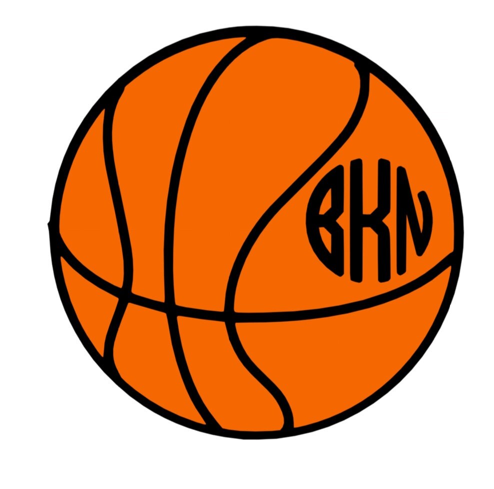 Basketball Monogrammed Vinyl Decal Many by CustomMonogramDesign