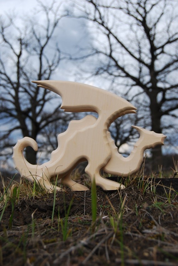 Wooden toy dragon Wooden dragon dragon Eco toy by bovagu