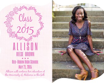 Printable Graduation Announcement- Bracket Frame