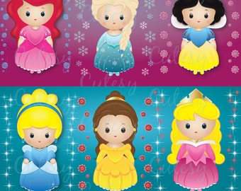 CLIP ART - Princess Clipart, Digital Clipart, Cute Clipart, Princess Clip Art, Digital Clip Art