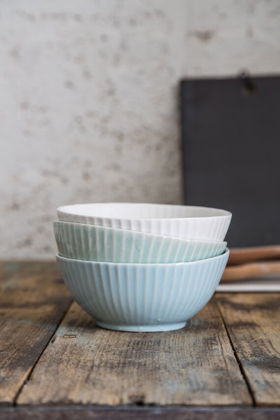 Soup bowls Ceramic Serving Set Of 4 by 1220CeramicsStudio on Etsy