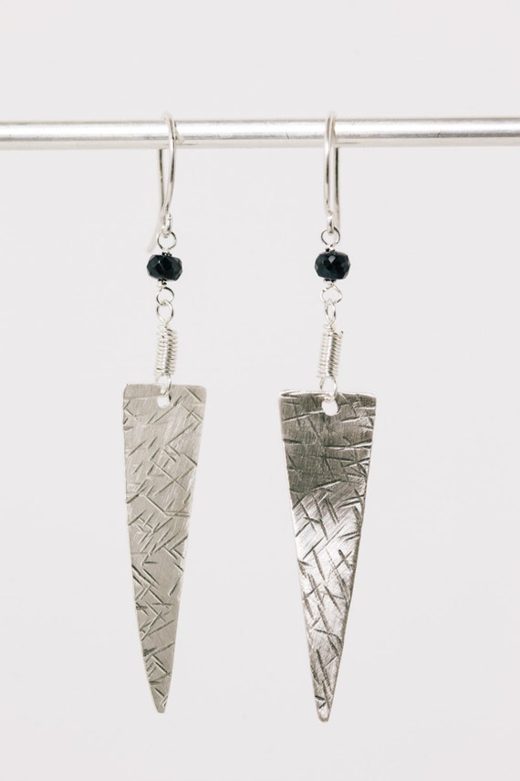 Sapphire Silver Earrings