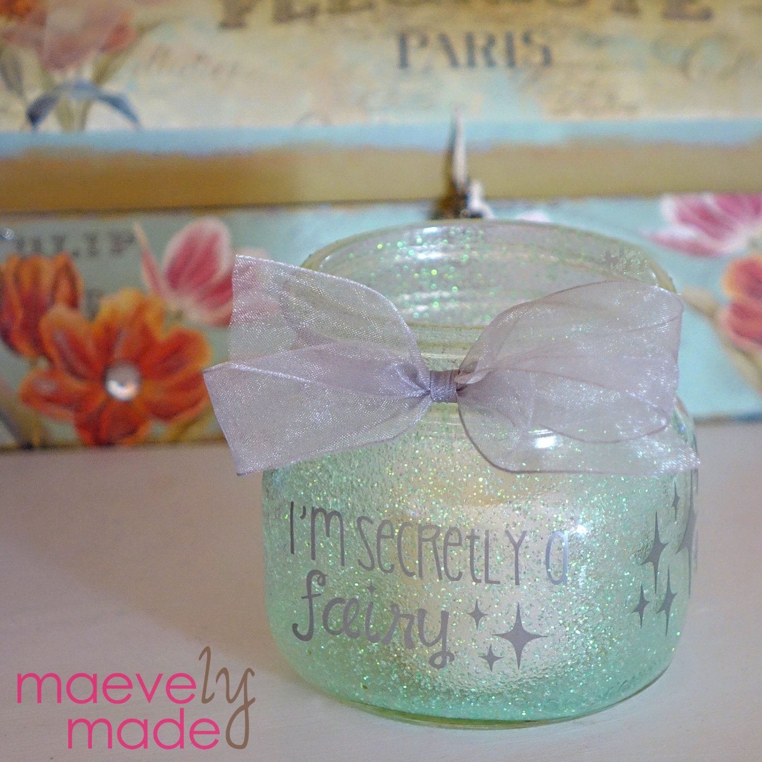 Secretly A Fairy Glitter Mason Jar Light Fairies By Maevelymade