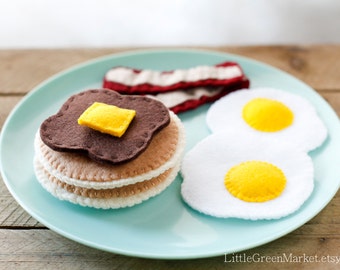 Breakfast Set, Felt Breakfast Set, Play Food, felt Play Food, Toy Food, Kids Play Food, Felt Food, felt food set