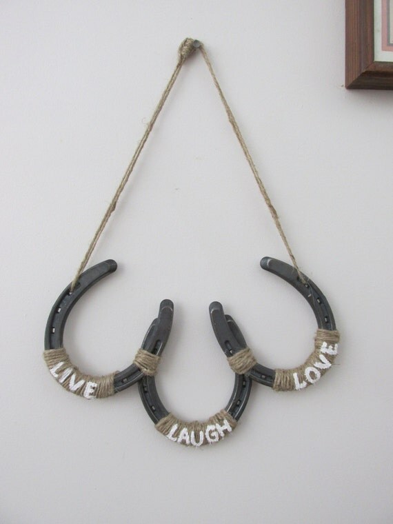 Items similar to Horseshoe wall decor, rustic, western, cowboy, cabin