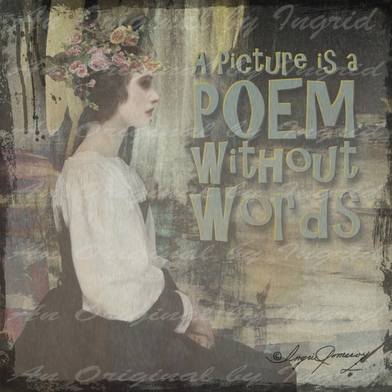 Portrait in Layers Digital Collage Greeting Card (Suitable for Framing)