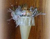 Mothers Day Tussie Mussie in shades of Cream and Yellow