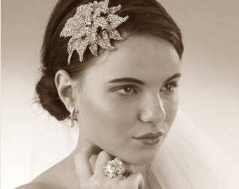  Wedding headband band vintage style wedding bridal 