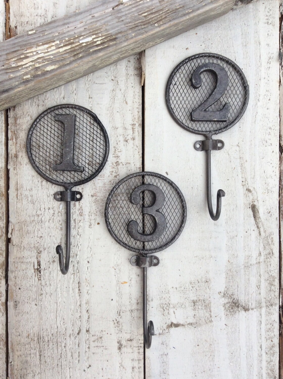 Number Hooks Wall Hooks Nursery Room Children's by CamillaCotton