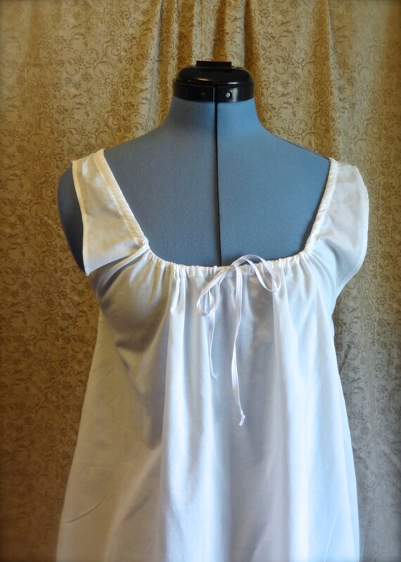 Regency Chemise Sleeveless or Short Sleeved by historicaldesigns