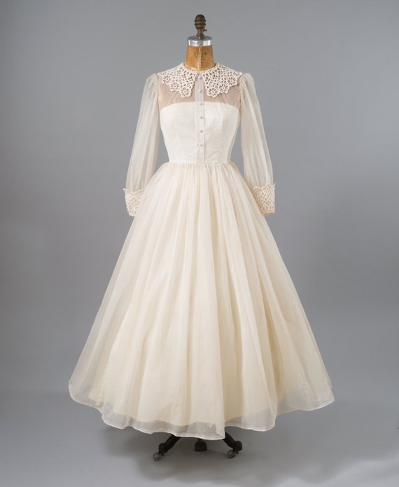 Robe de mariée Vintage années 50 robe de mariée, robe de bal blanc,