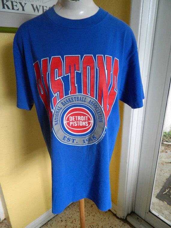Detroit Pistons 1990 NBA vintage tee shirt size large