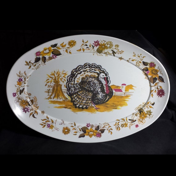 Apollo Ware Alexander Barna Oval Melmac Turkey Serving Platter