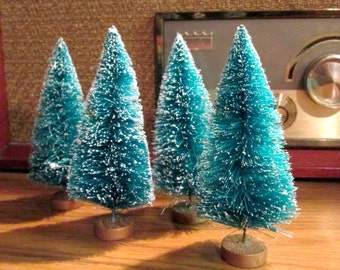 Vintage Style Bottle Brush Trees for Villages or Crafting 4 1/2" Buy 1 or Buy Them All!