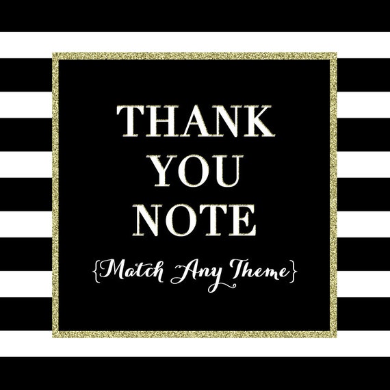 Matching Thank You Note - PRINTABLE DESIGN Il_570xn