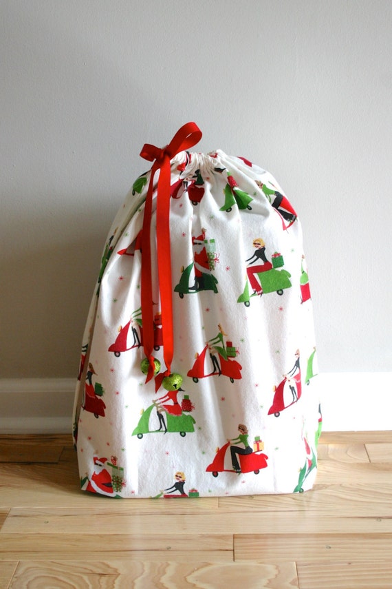 reusable cloth christmas bags