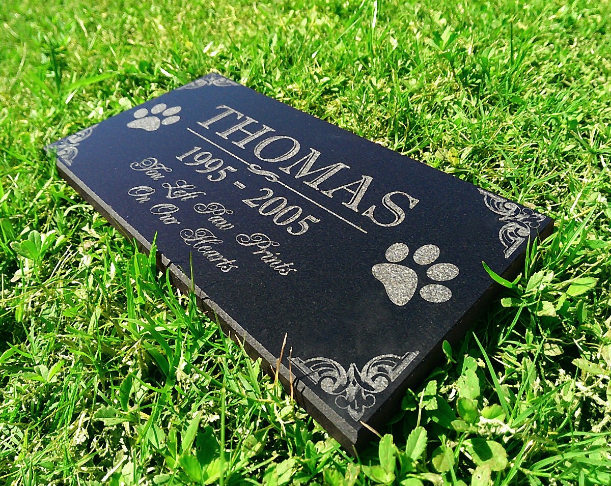 Personalized Dog Memorial Cat Memorial Granite Stone Pet