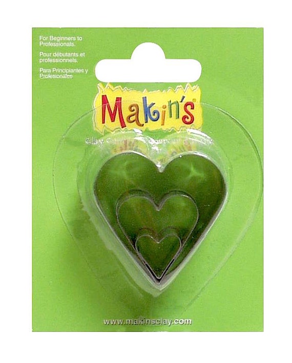 Makin's Clay Cutter Mold Set 3 Sizes Per Package HEART