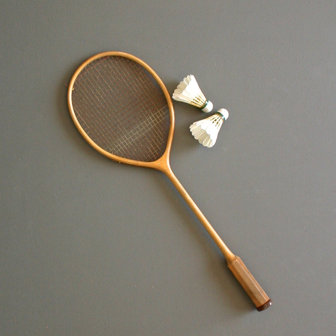 Vintage Wooden Badminton Racket from England by FanshaweBlaine