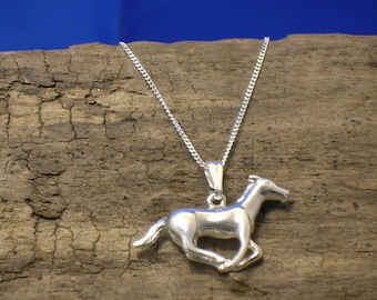 Horse Necklace, Silver, Horse Pendant, Pony Necklace, Handmade, Horse Jewellery, Pony Jewellery, Animal Jewellery, Pony, Horse Gifts.