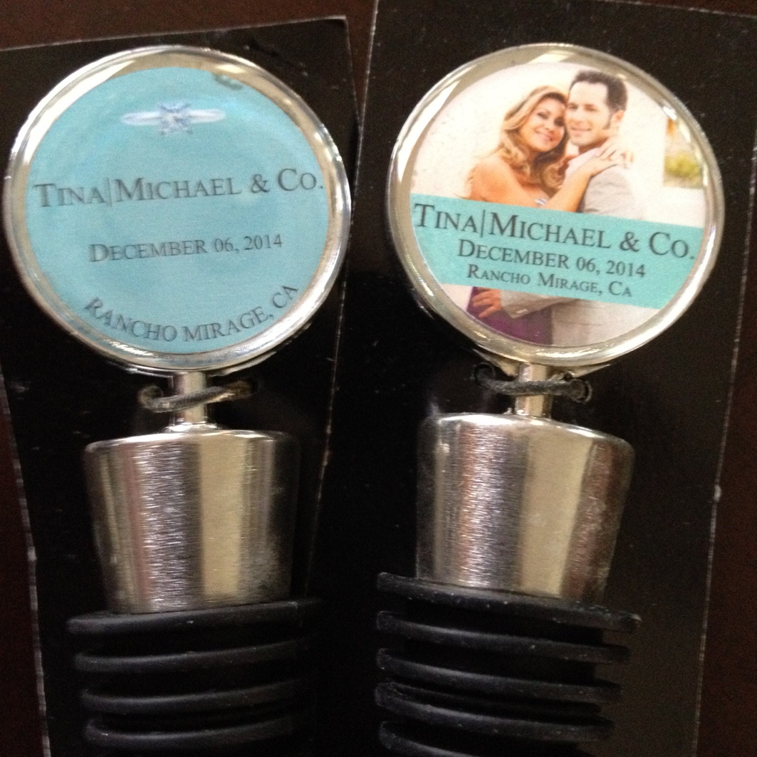 Wedding Favors Personalized wine bottle stopper Quantity 35