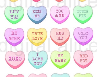 Printable Valentine Conversation Hearts