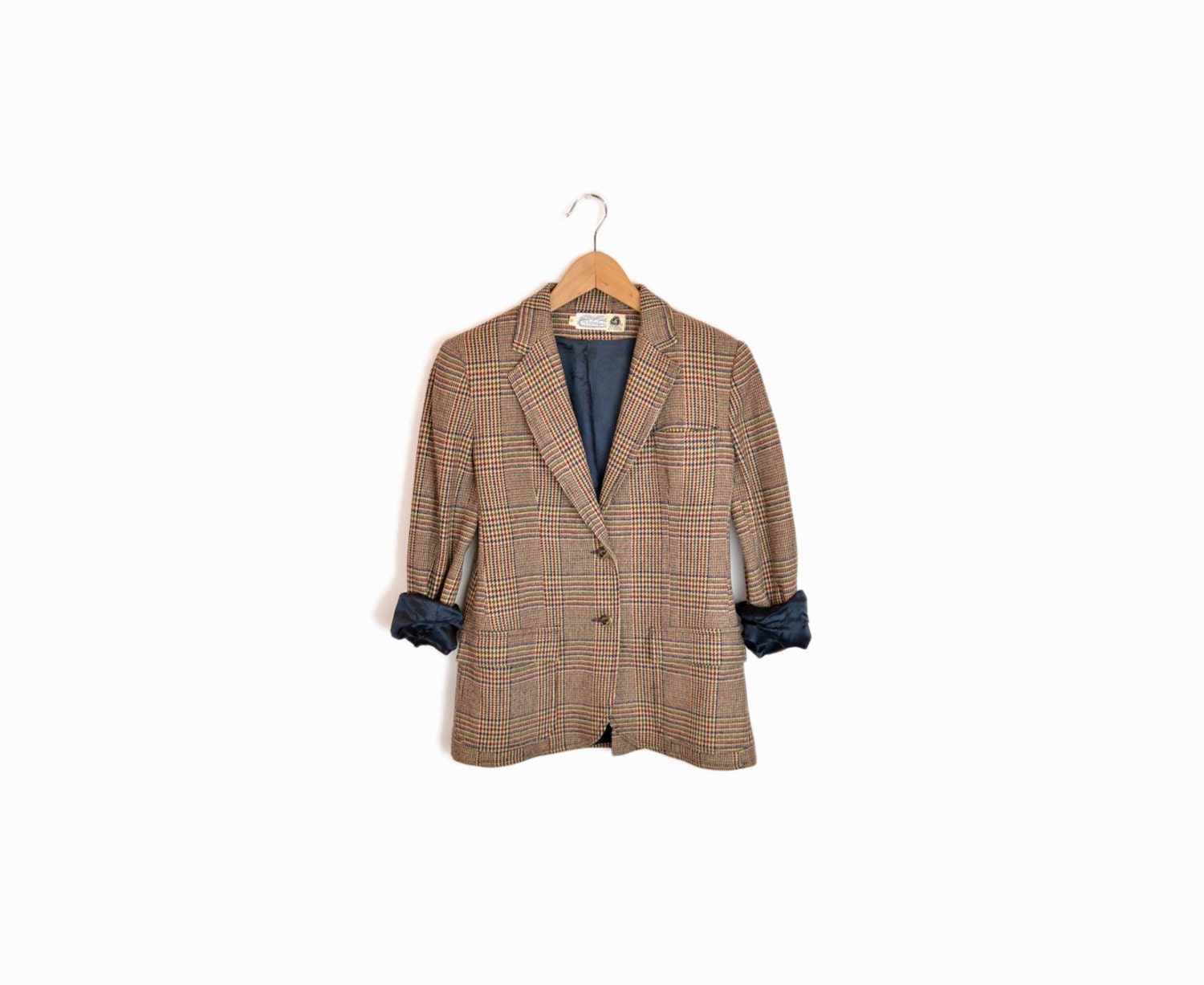 Vintage Brown Tweed Wool Blazer Professor's Jacket
