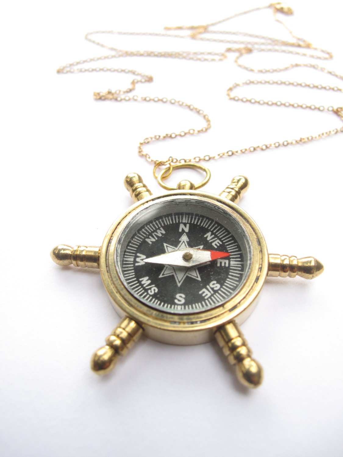 Working Compass Charm Necklace // Nautical Necklace by FierceDeer