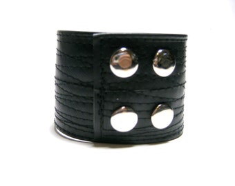 Summer Sale! 15% off - Black Wide Bike Tube Cuff