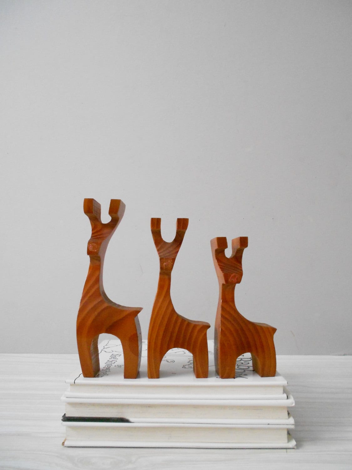 wooden deer figurine