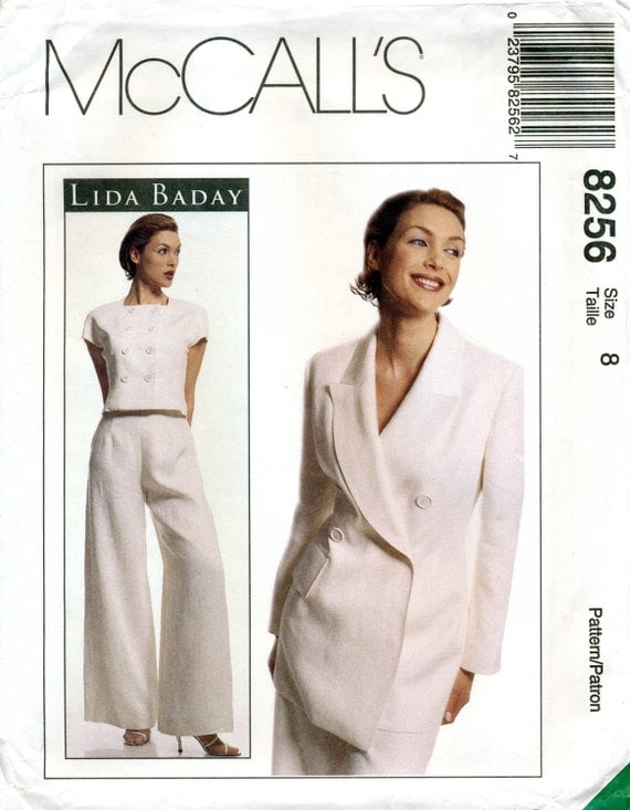 1990s Lida Baday pantsuit and top pattern - McCall's 8256