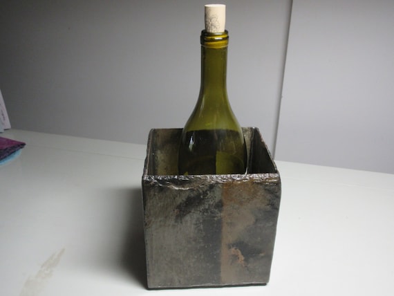wine bottle holder keeps things cool made from by slatekreations wine bottle holder keeps things cool made from by slatekreations