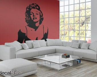 FREE SHIPPING Marilyn Monroe Wall Decal - Custom Color & Custom Size