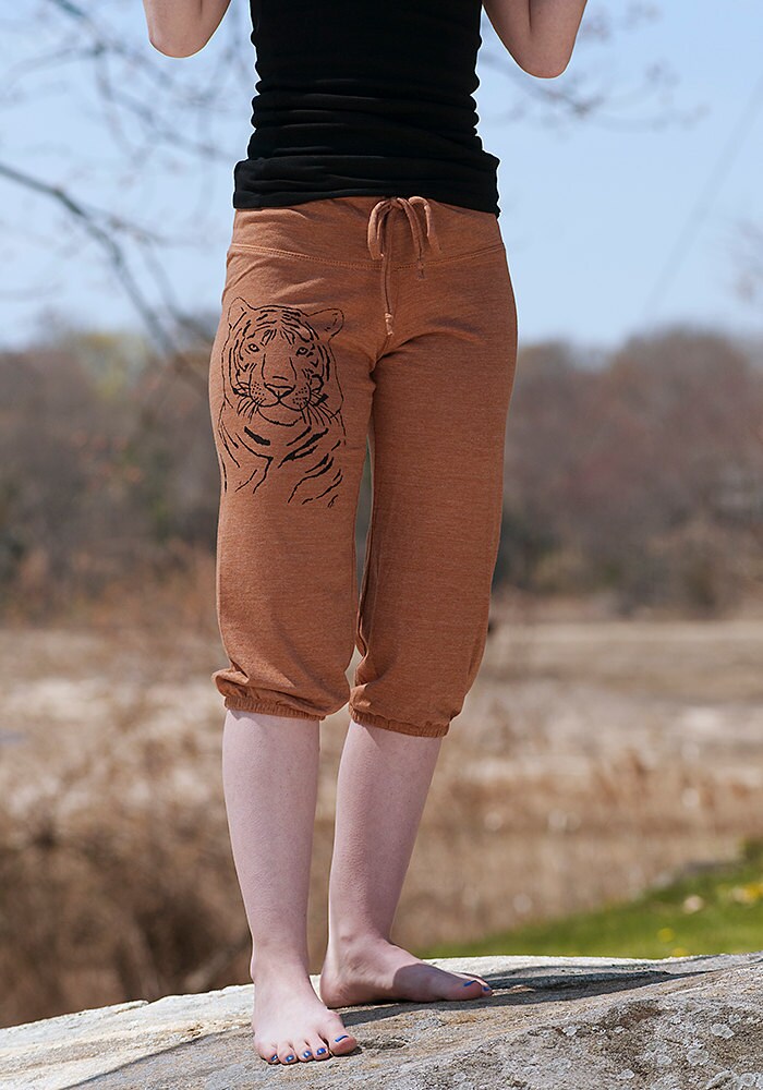 i'm totally serious Tiger Pants Yoga Pants Capris