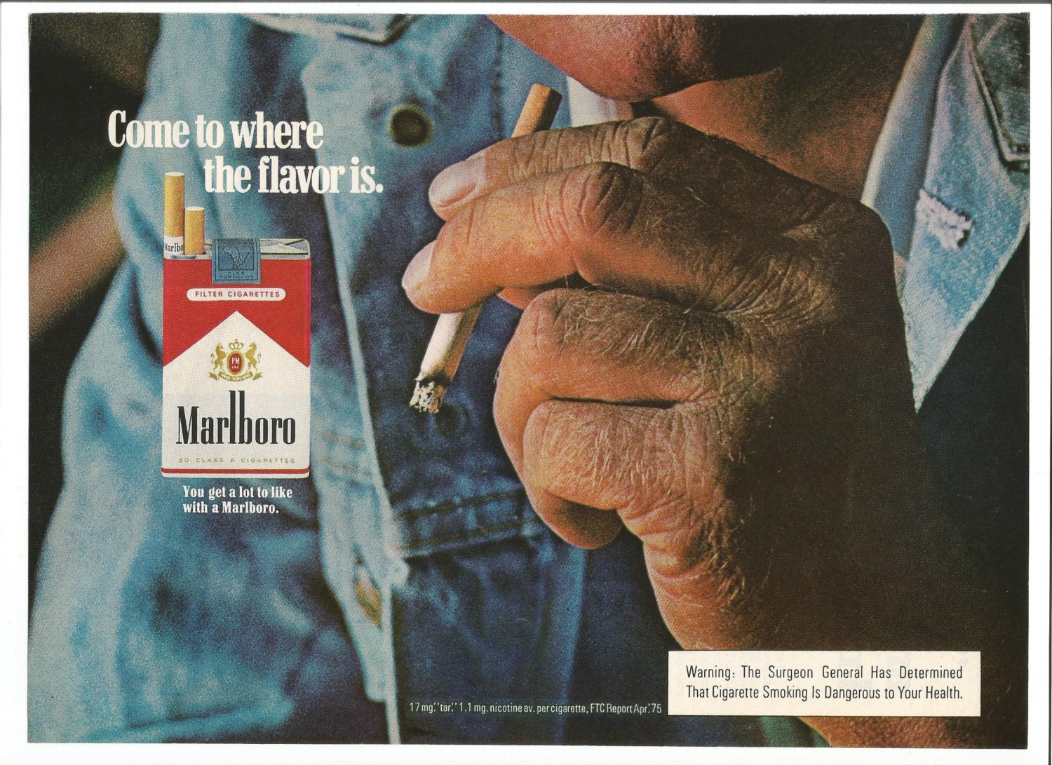 1975 Advertisement Marlboro Cigarettes Smoking 70s Tobacciana