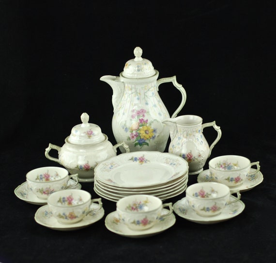 Vintage Rosenthal Sanssouci Porcelain Coffee Service plus 6