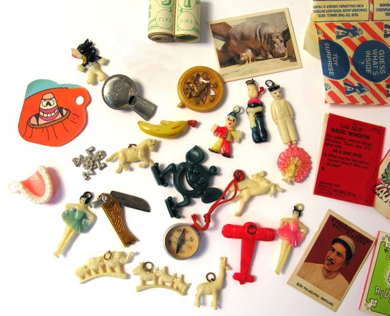 Vintage Cracker Jack Celluloid Charms toys and by wendisattic