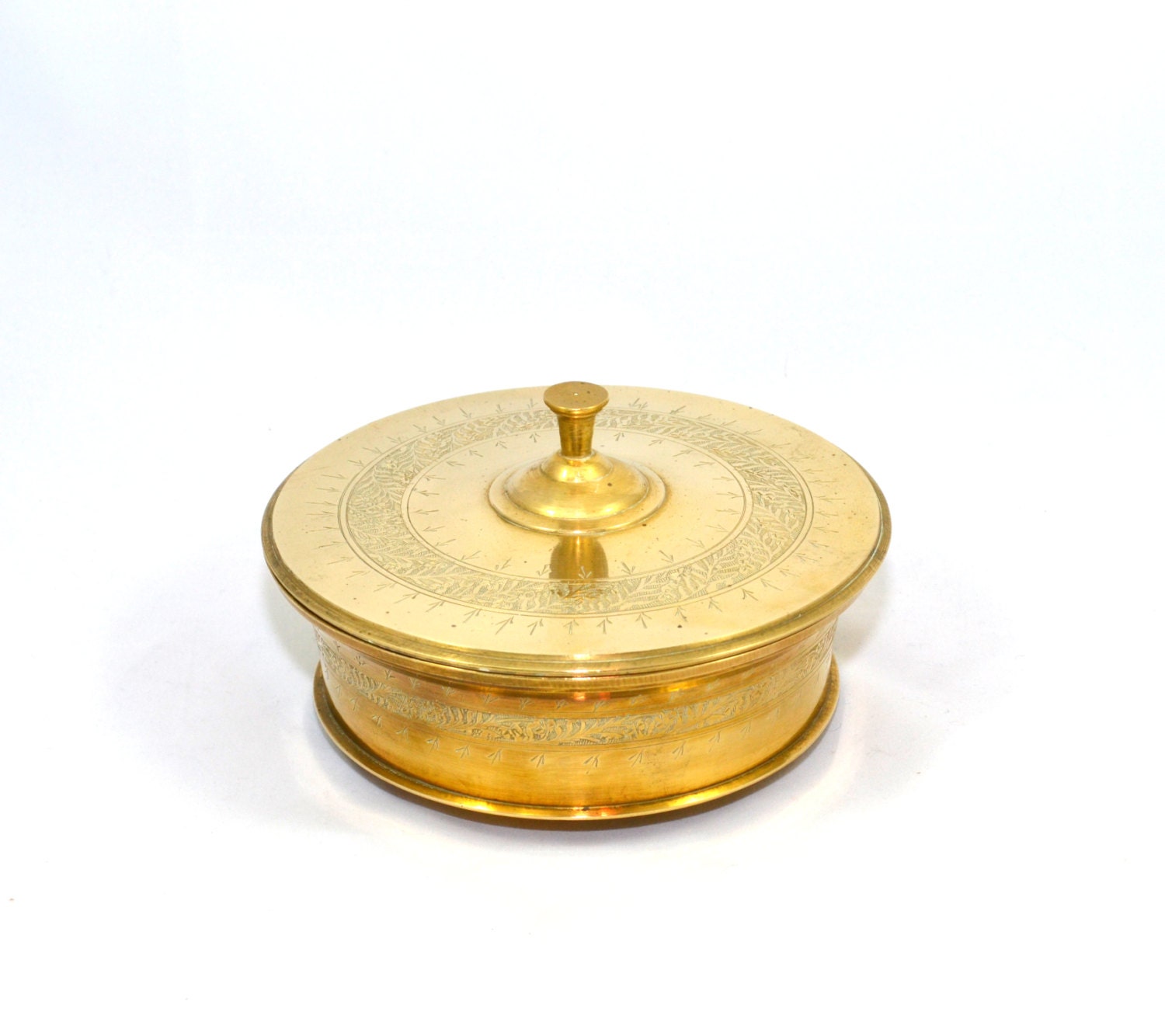Vintage Brass Dish Brass Dish with Lid Brass Bowl Brass