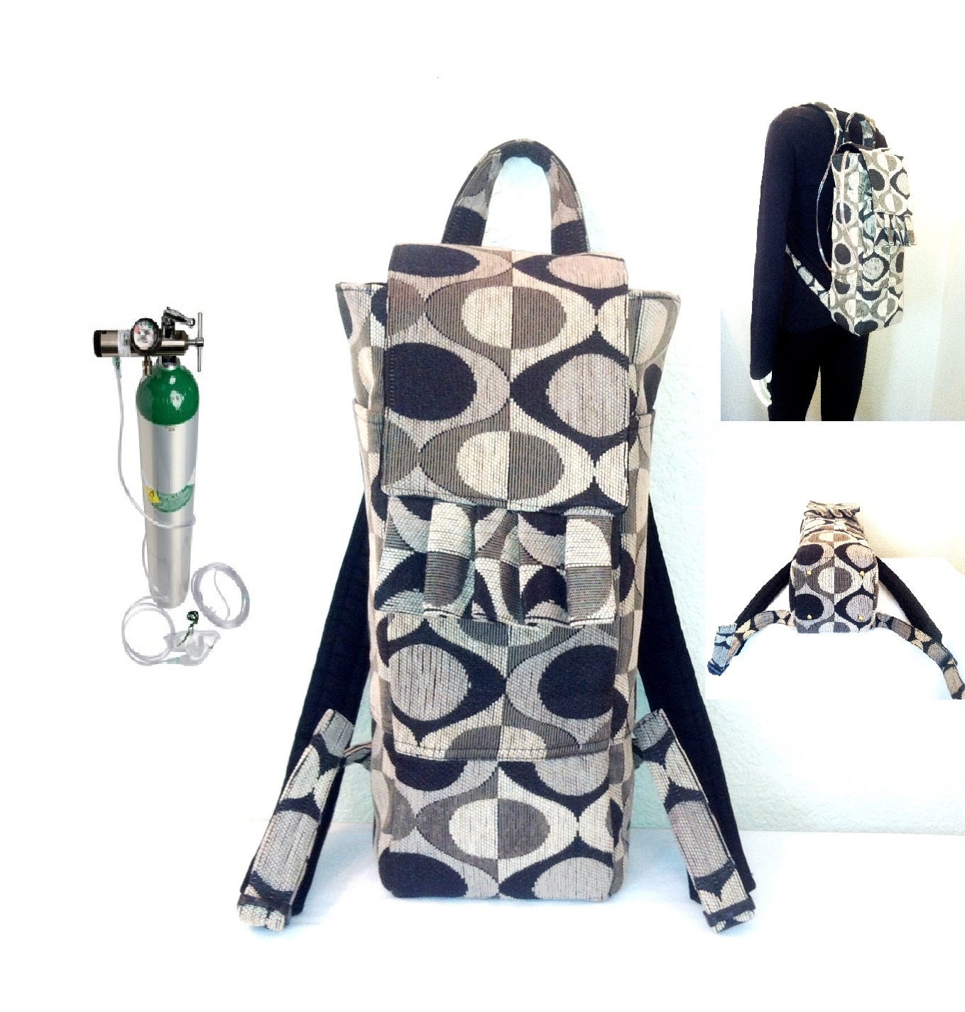 Oxygen Tank Backpack Custom Made Designer Carrier for