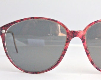 Vintage 80's Large Round Raspberry Eyeglass Frames