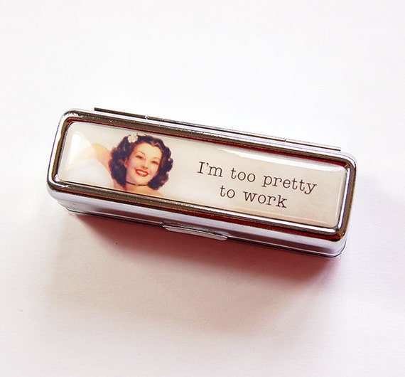 Lipstick case Lipbalm Case Retro Lipstick case by