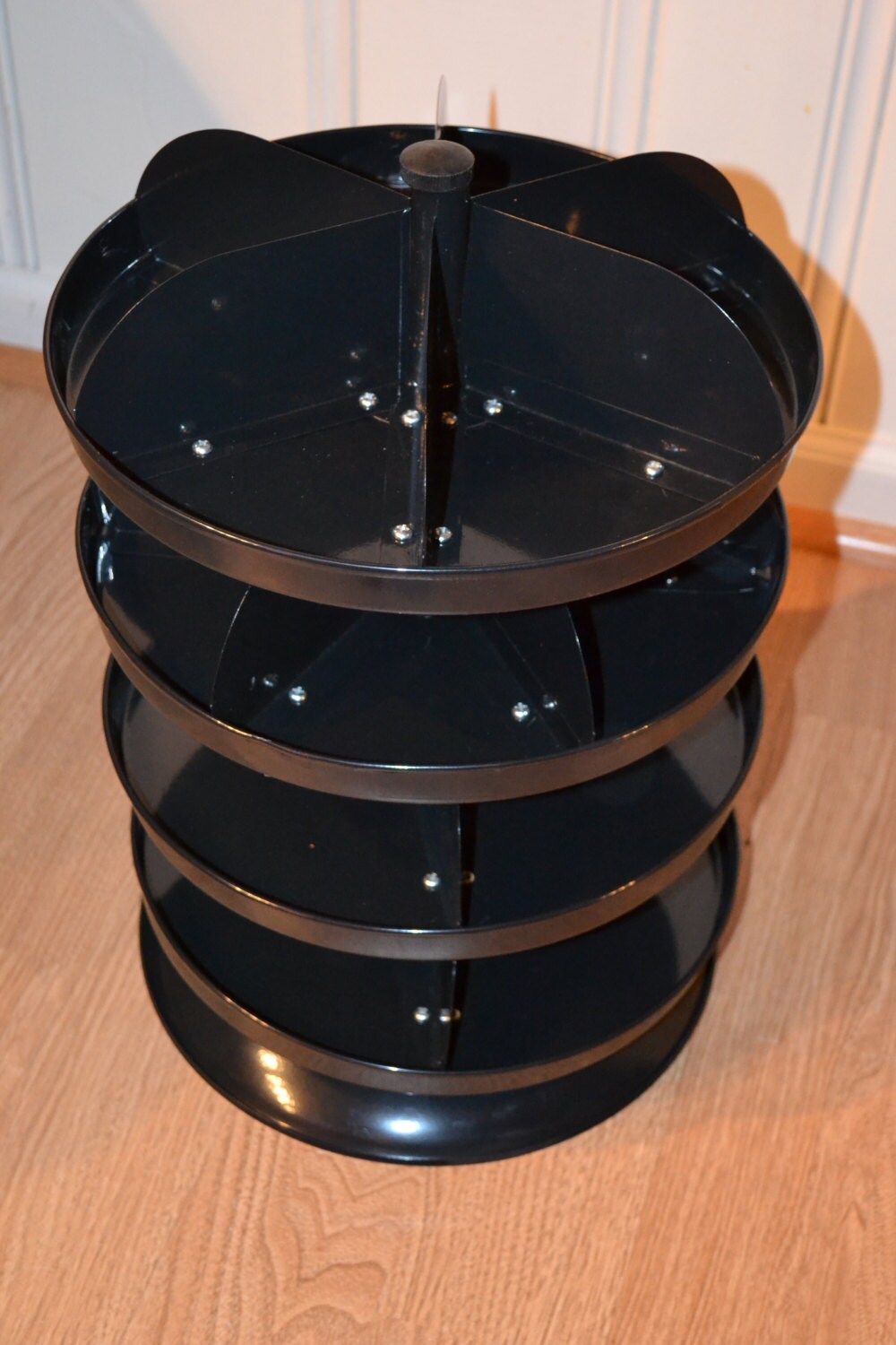 Rotating Industrial Steel Parts Bin Lazy Susan by steverose59