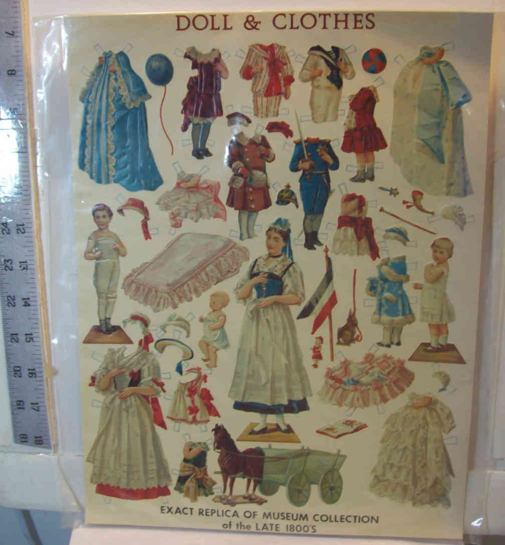 Dolls and Clothes paper doll sheet by Merrimack 19775