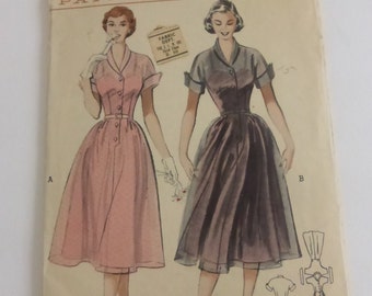 Vintage Butterick Pattern 5677 Button Front Casual Dress Misses Size 16