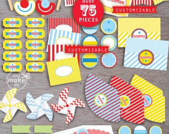 carnival birthday, carnival party, carnival party printables, carnival baby shower, carnival printables, carnival, circus birthday, circus