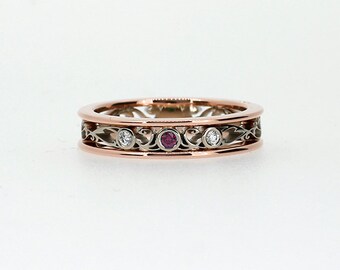 Ruby engagement rings filigree