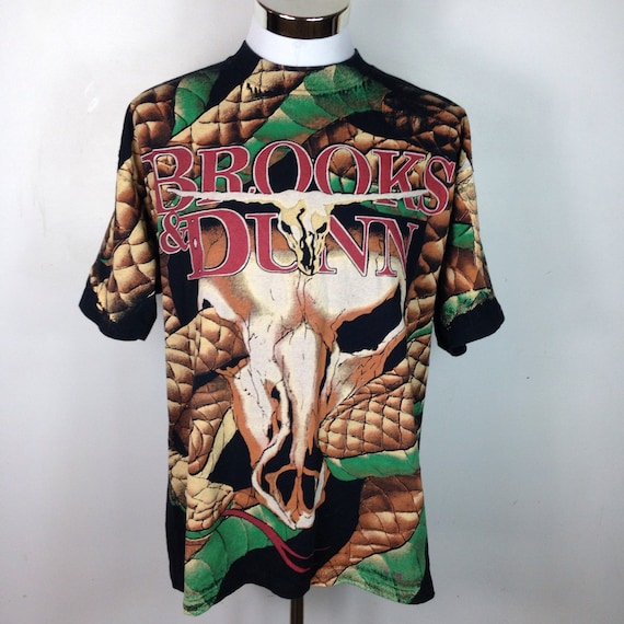 90s Brooks and Dunn Snake and Skull T Shirt by 49thWARD on Etsy