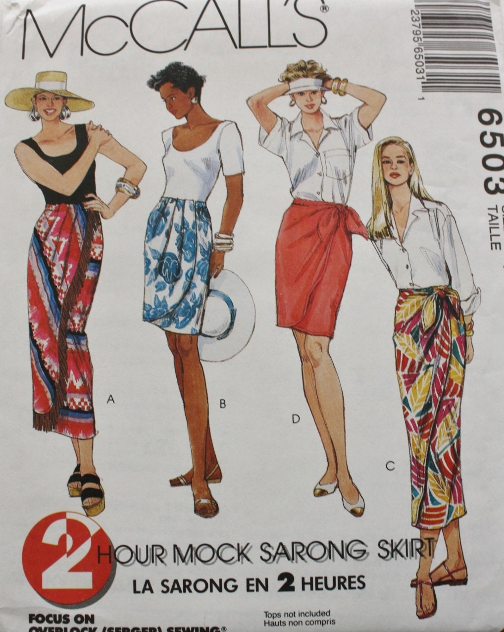 2 Hour Mock Sarong Skirt McCalls 6503 Sewing Pattern