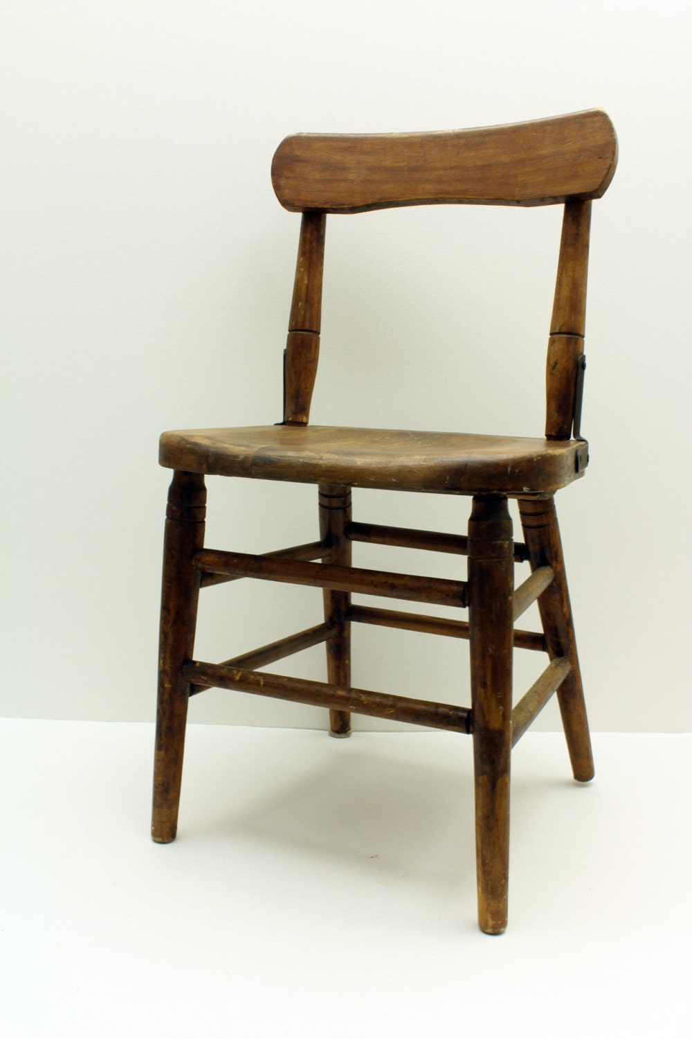 Vintage school chair Childrens chair Wooden Children's