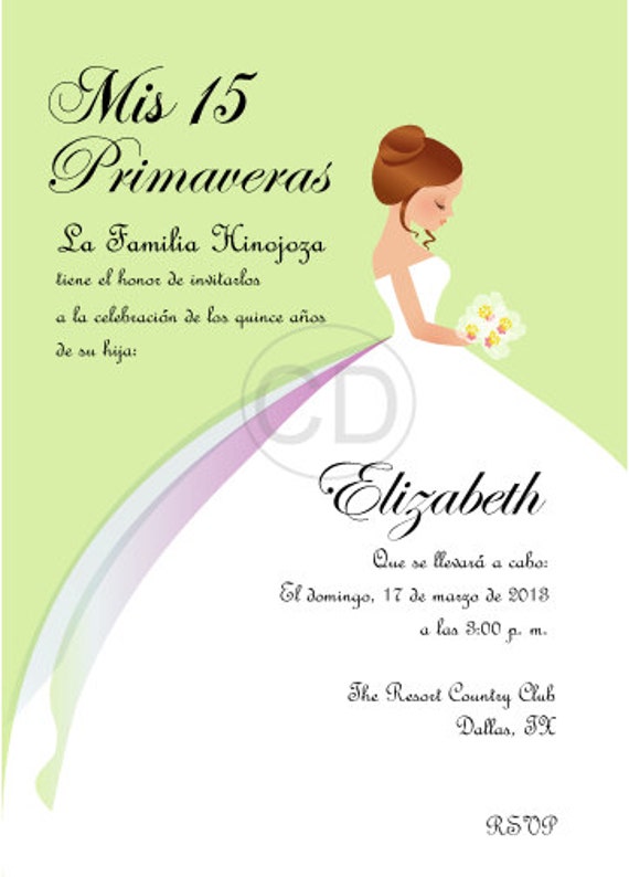 Spanish And English Quinceanera Invitations 6